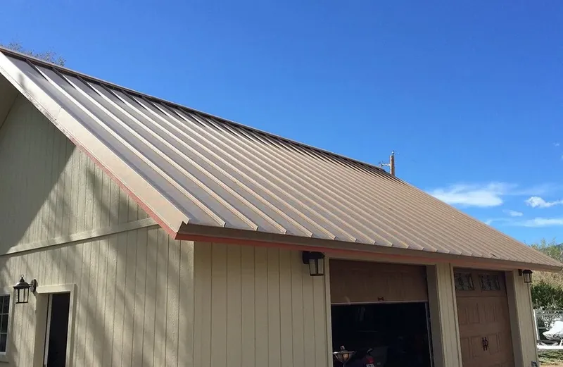 Aged copper standing seam roof (sample photo)